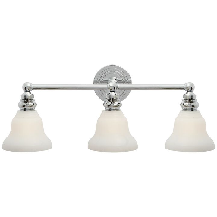 Boston Functional Triple Light in Polished Nickel