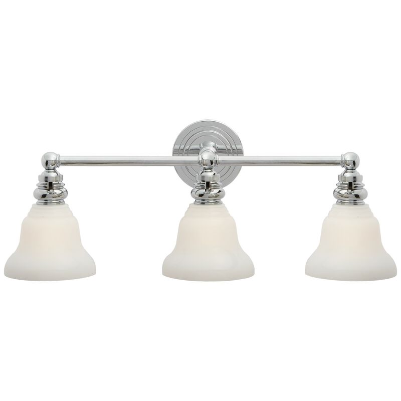 Boston Functional Triple Light in Polished Nickel
