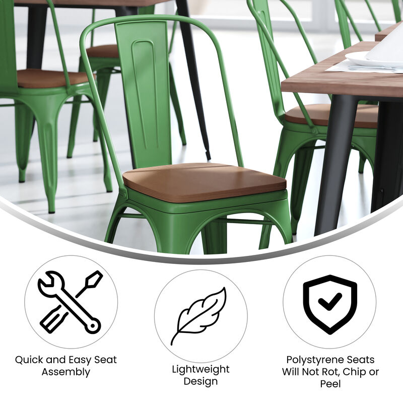Metal Colorful Restaurant Chairs