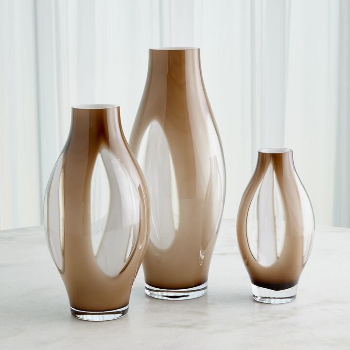 Fly Through Vase-Amber Large