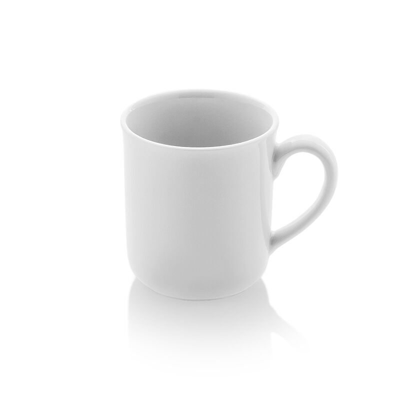 Porcelain Delta-Coupe dia.3.25" h:3.5" 10 oz. Round White Porcelain Mug (Set of 4)