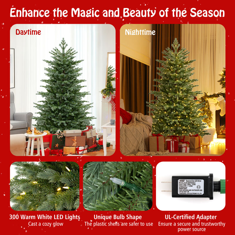 Artificial Christmas Tree with Lush PVC and  LED Lights