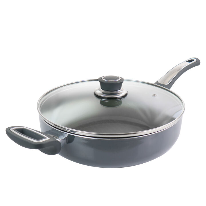 Oster 3.5 Quart Aluminum Saute Pan with Lid