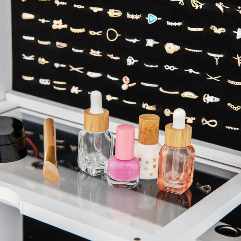 Hivvago Standing Jewelry Cabinet with Adjustable LED Lights