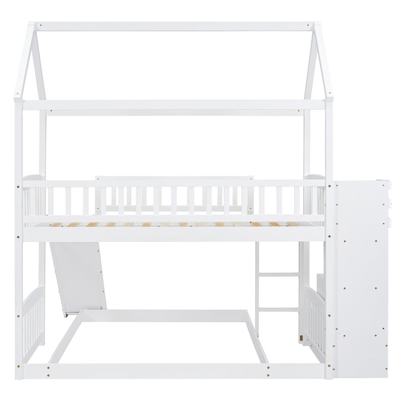 Merax Bunk Bed with Two Drawers and Slide