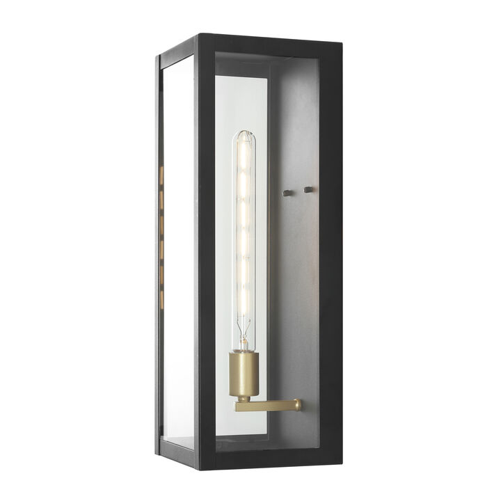 Berlin Modern Industrial Indoor Outdoor Rectangular Iron Glass LED Outdoor Lantern