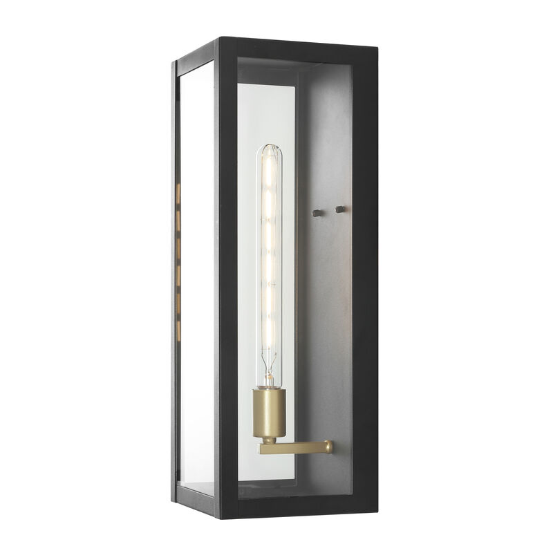 Berlin Modern Industrial Indoor Outdoor Rectangular Iron Glass LED Outdoor Lantern