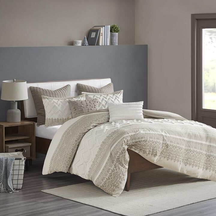 Belen Kox Cotton Comforter Set with Tufted White, Belen Kox