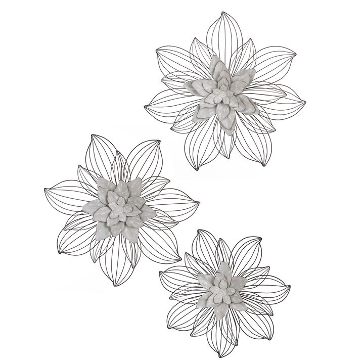 Metal Wall Sculptures Set of 3