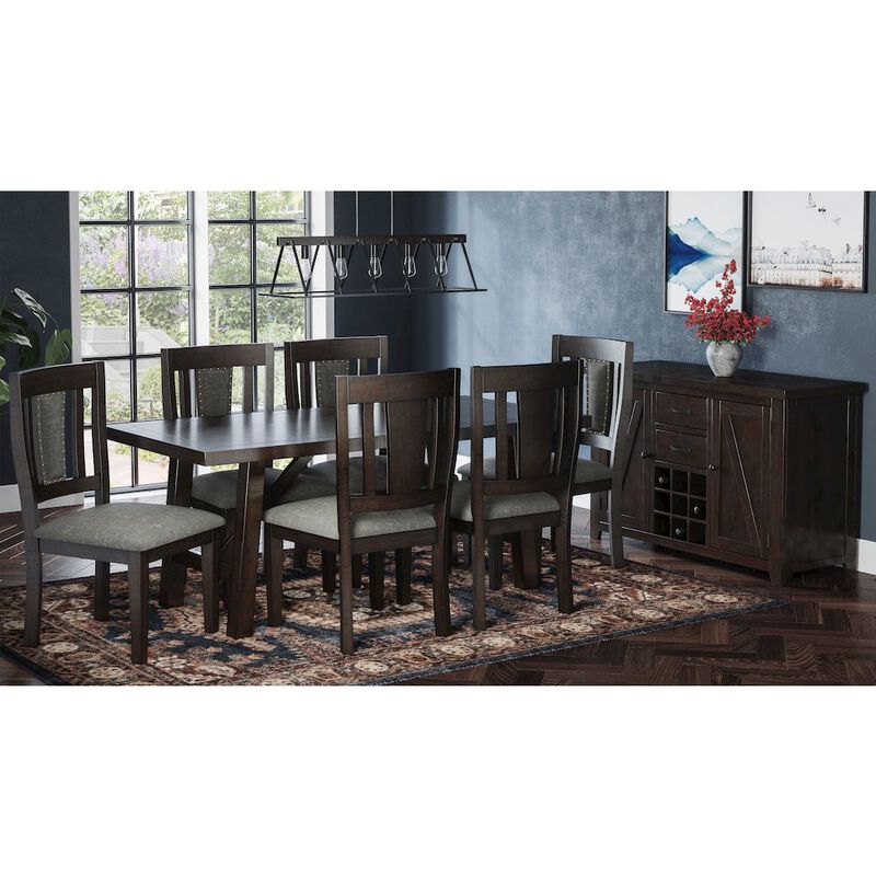 Jofran American Rustics Upholstered Slatback Chair (Set of 2)