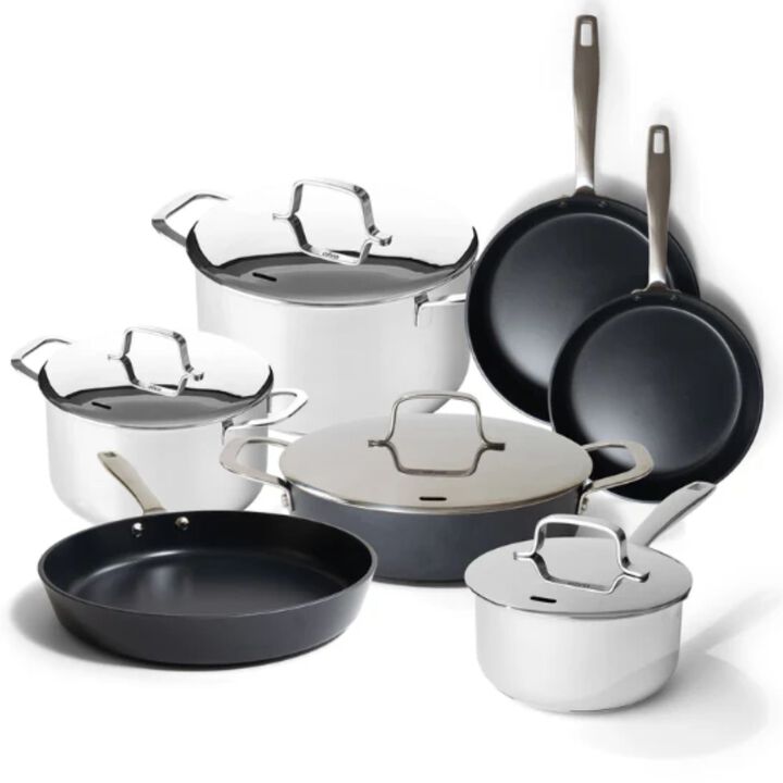 Alva Maestro 11-Piece Ultimate Cookware Collection - Premium Stainless Steel & Ceramic Nonstick Pots & Pans Set - Non-Toxic PFAS/PFOA/PTFE-Free - Induction & All Stovetop Compatible - Oven Safe
