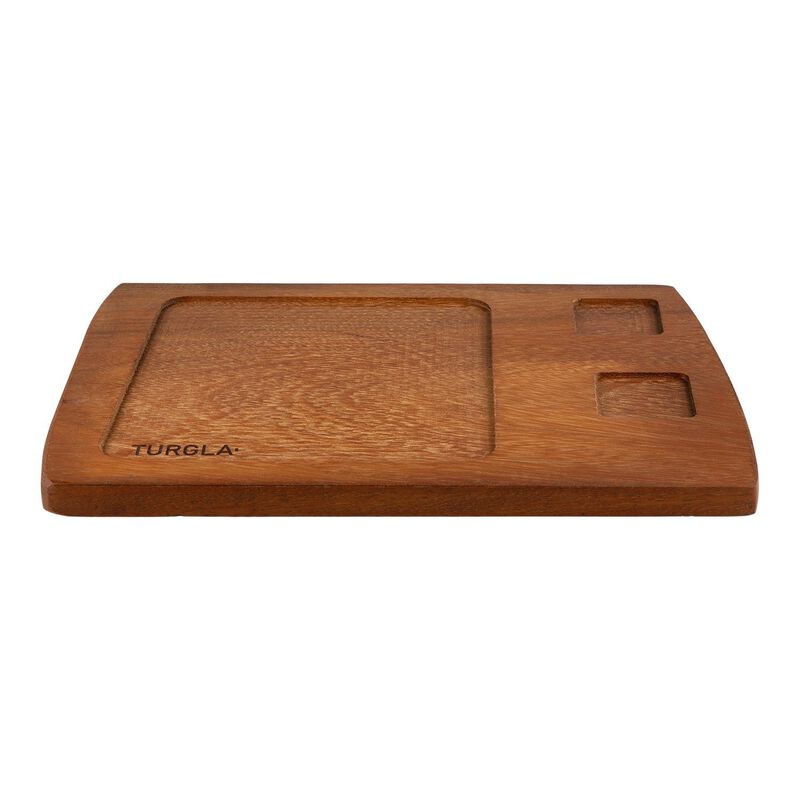 Wood 15.75" x 10.75" Rectangular Brown Wood Serving