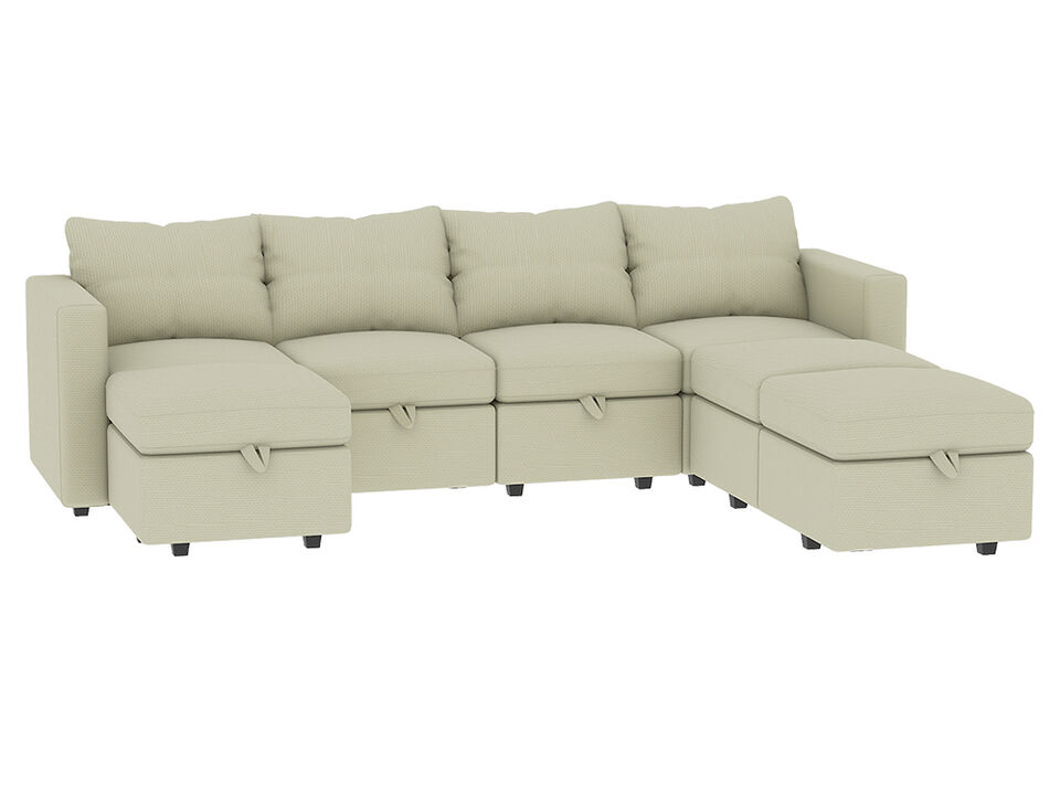 Livelylodge Modern L-Shaped Modular Sectional Sofa, Polyester Upholstery with Sturdy Wooden Frame, Comfortable Couch for Living Room or Office, Space-Saving Design 109''L x 78''W x 34''H