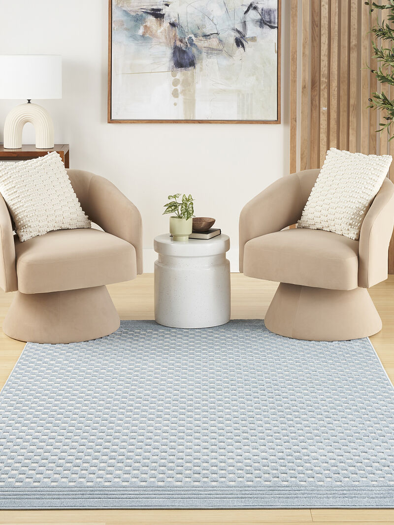 Care Free CAF02 Blue 3'11" x 5'11" Rug