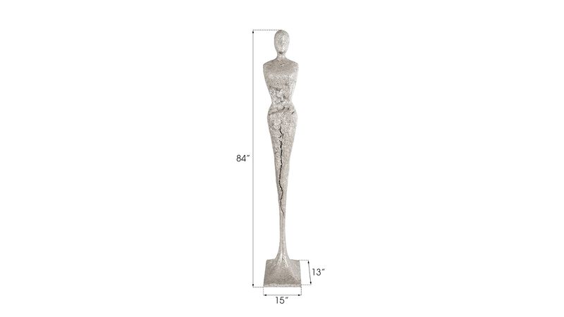 Tall Chiseled Female Sculpture