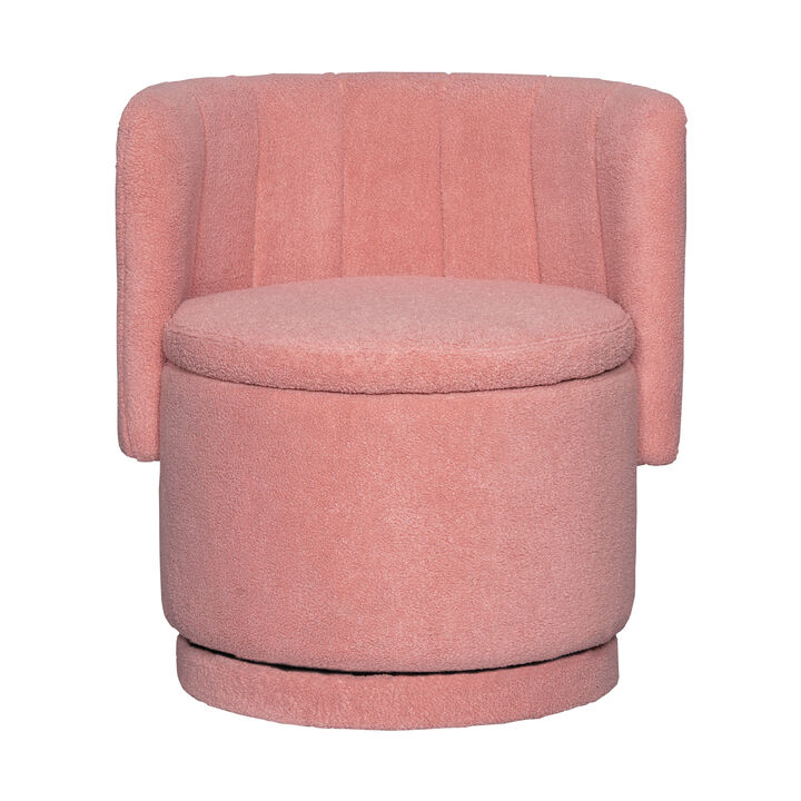 Merax Swivel Boucle Sofa Chair with Storage for Bedroom and Living Room