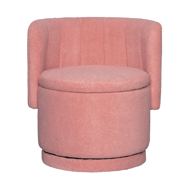 Merax Swivel Boucle Sofa Chair with Storage for Bedroom and Living Room