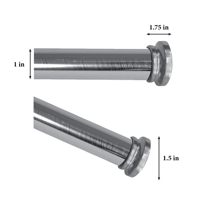 Imperial Corona Curtain Rod Set, Adjustable Length, From 32" to 86"