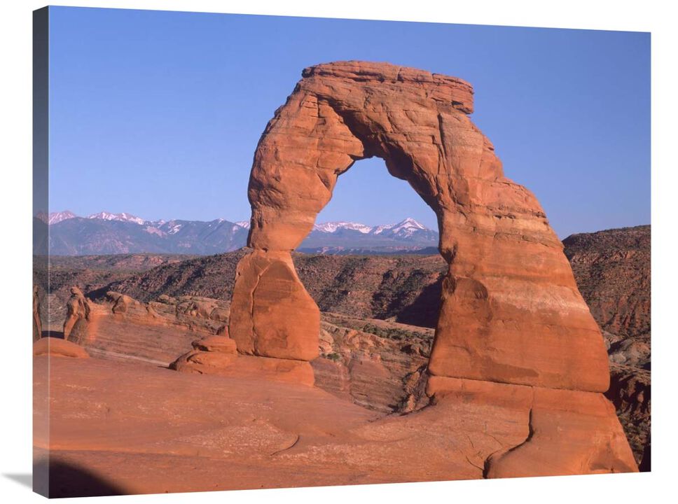 Delicate Arch and La Sal Mountains, Arches National Park, Utah-Canvas Art-35x28