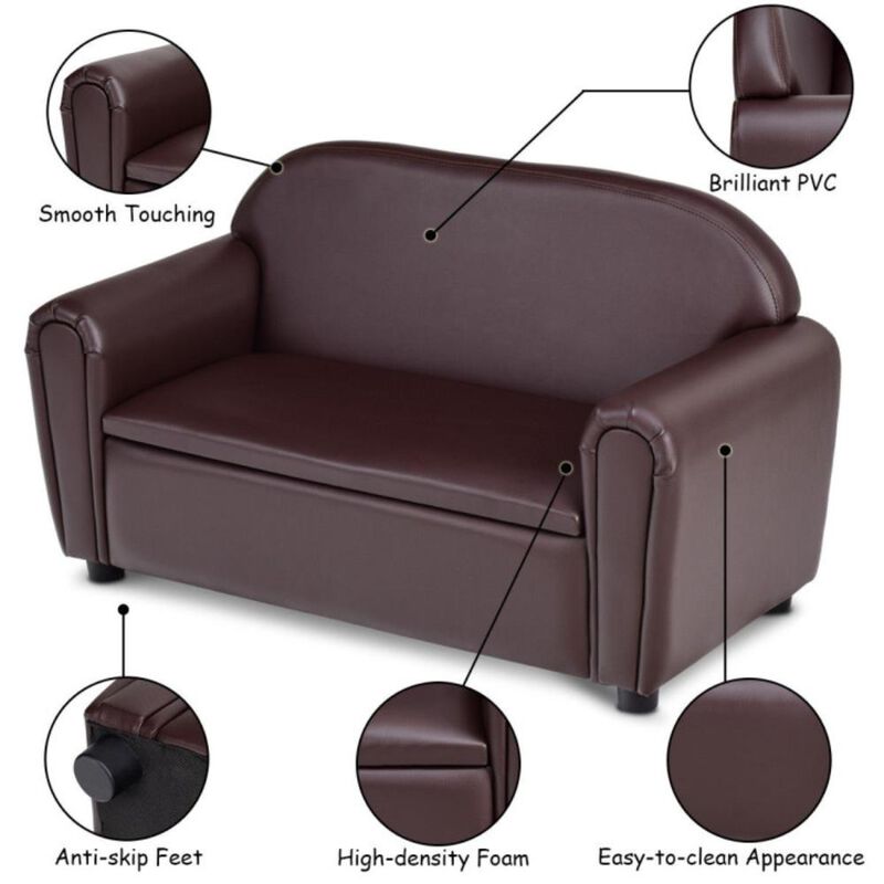 Hivvago Kids Sofa Armrest Chair with Storage Function