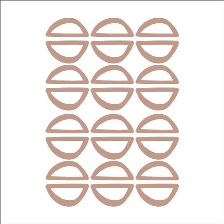 Half Circle Outline - Terracotta