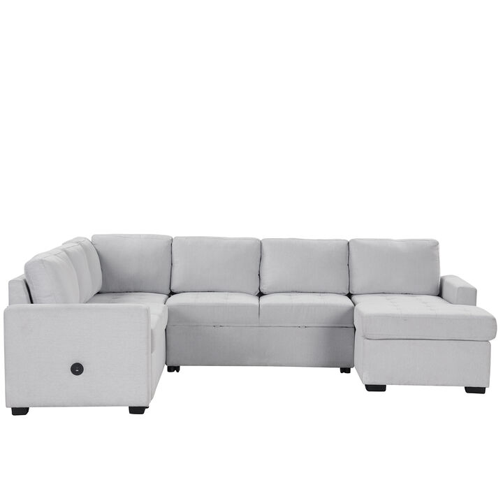 Merax Sectional Sleeper Sofa with Pull-out Bed
