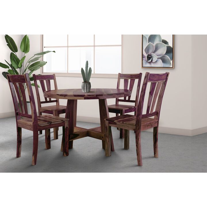 Porter Designs Kalispell Solid Sheesham Wood Dining Table, Natural