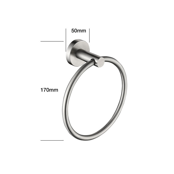 6 Piece Stainless Steel Bathroom Towel Rack Set Wall Mount On-Site