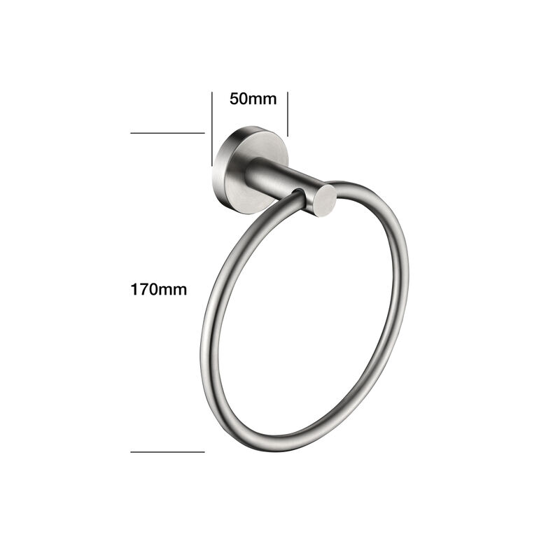 6 Piece Stainless Steel Bathroom Towel Rack Set Wall Mount On-Site
