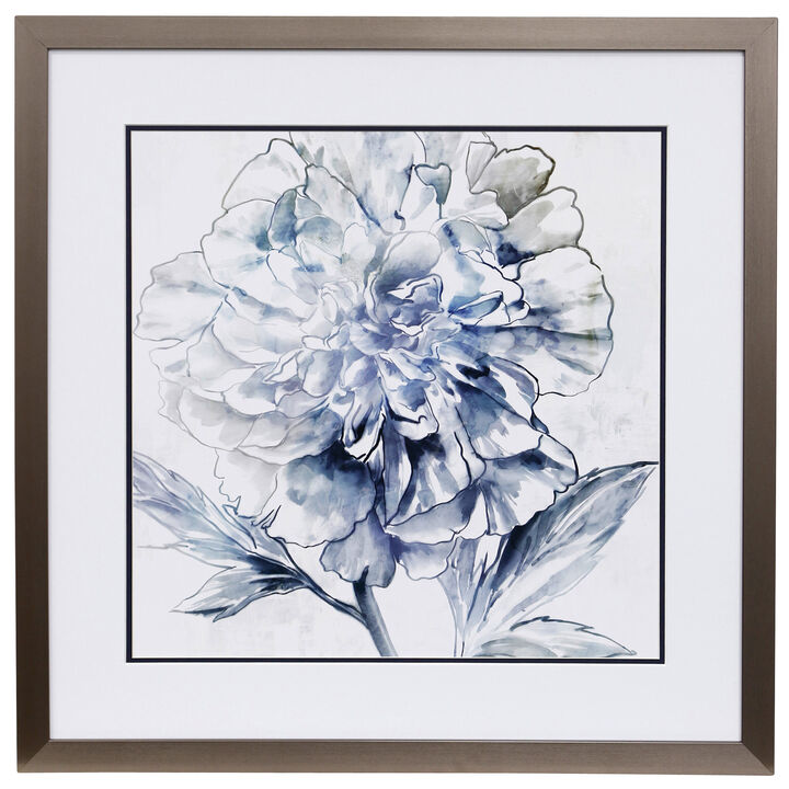 Azure Peony II Framed Print
