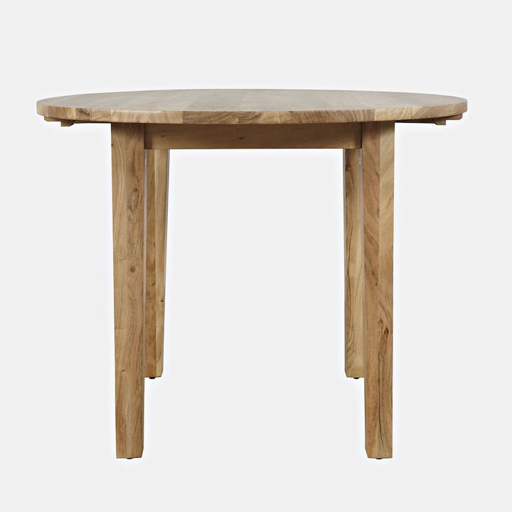 Jofran Colby 40 Round Traditional Classic Solid Hardwood Dropleaf Dining Table