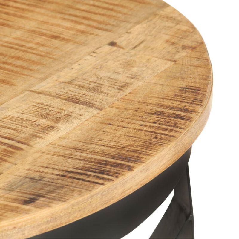 vidaXL Coffee Table 26.8"x16.9" Rough Mango Wood