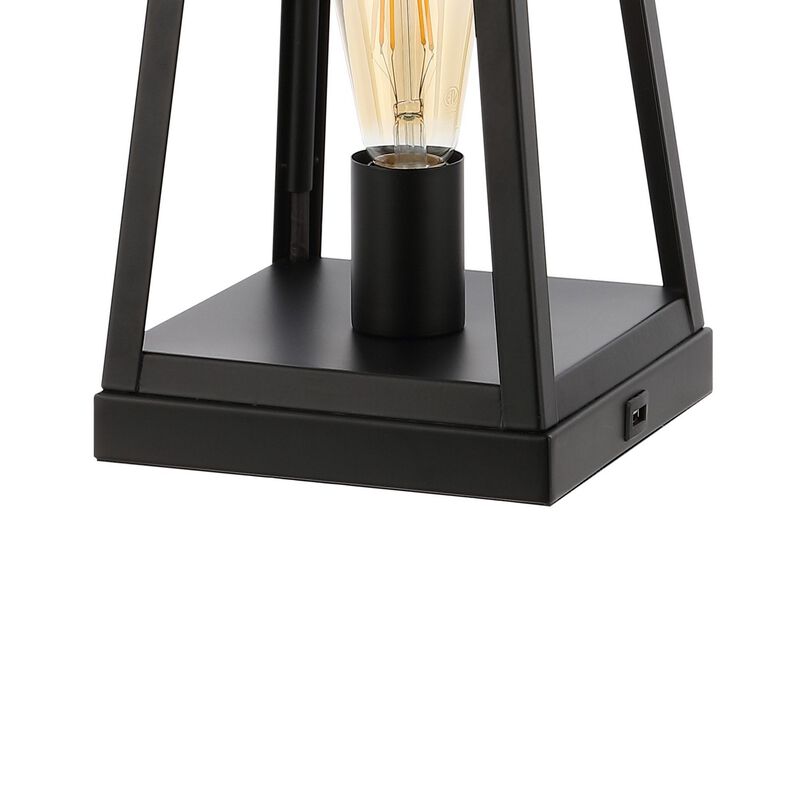 Waylon Classic Industrial Iron Nightlight LED Table Lamp with USB Charging Port