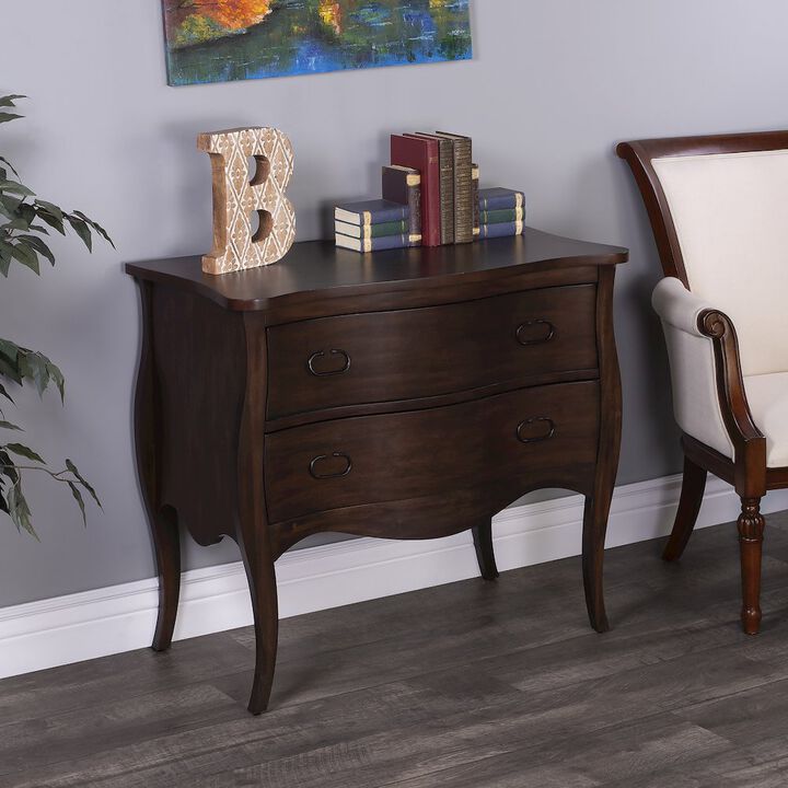 Butler Specialty Rochelle Walnut 2 Drawer Chest, Dark Brown