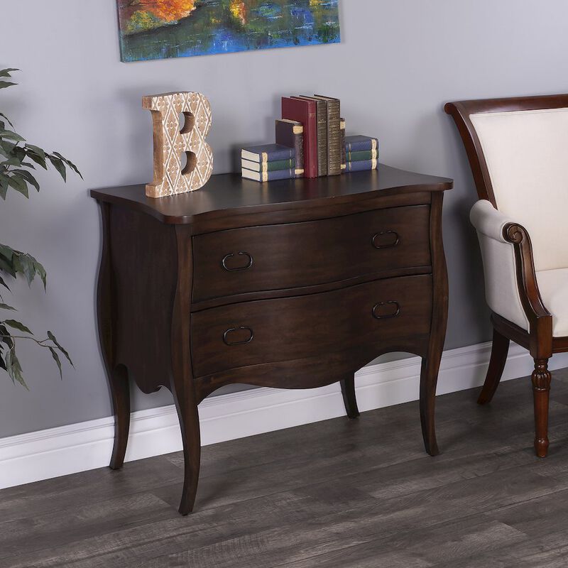 Butler Specialty Rochelle Walnut 2 Drawer Chest, Dark Brown