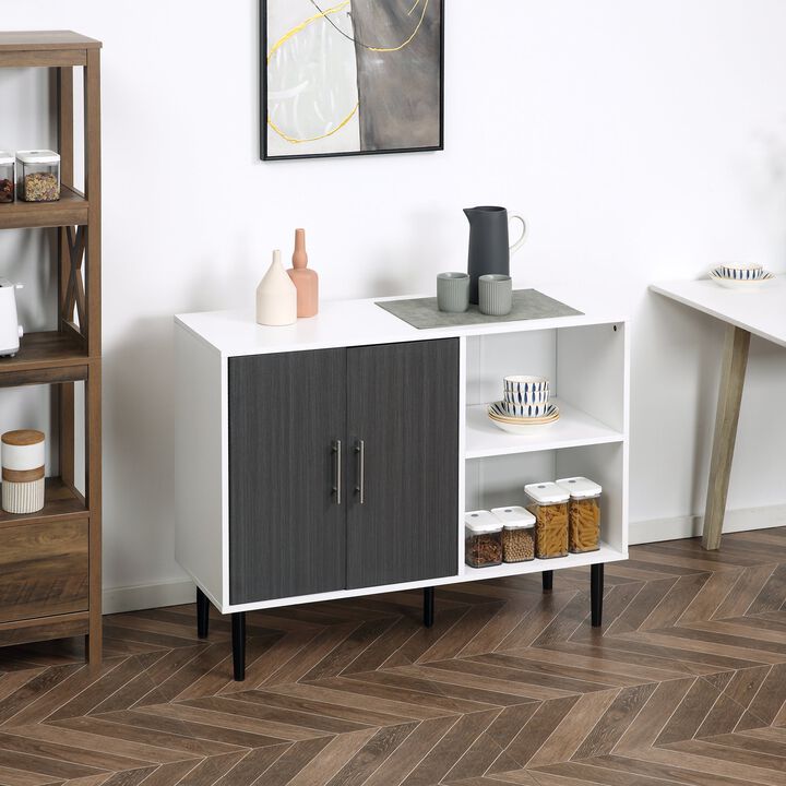 Gray Kitchen Organizer: 2-Door Sideboard Cabinet with Adjustable Shelf