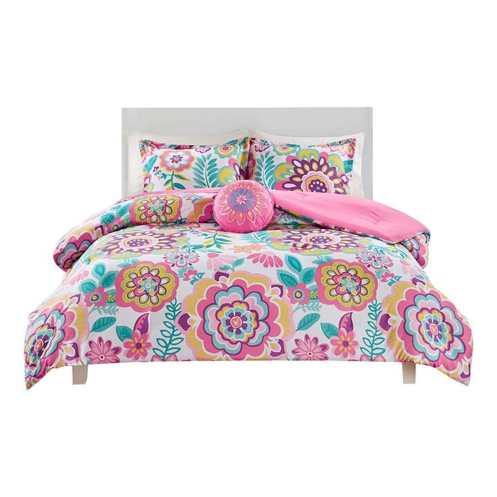 Gracie Mills Icarus Floral Medallion Comforter Set