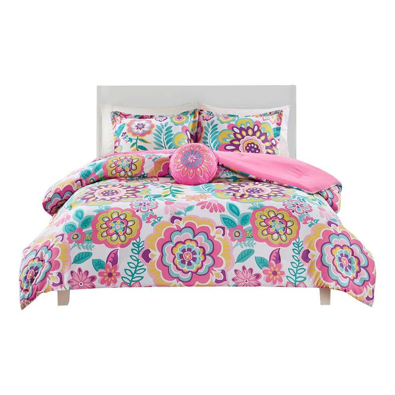 Gracie Mills Icarus Floral Medallion Comforter Set