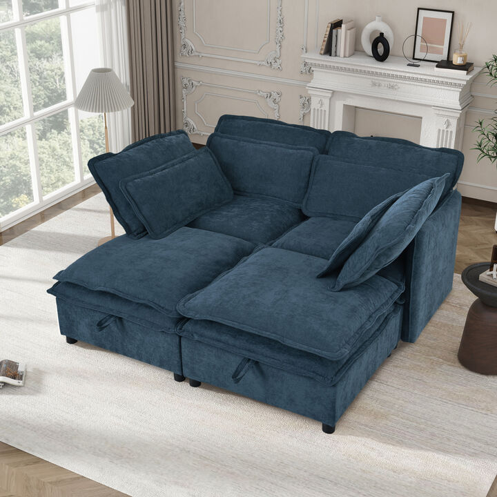 Merax Polyester Double-Layer Cushion Modular Sofa