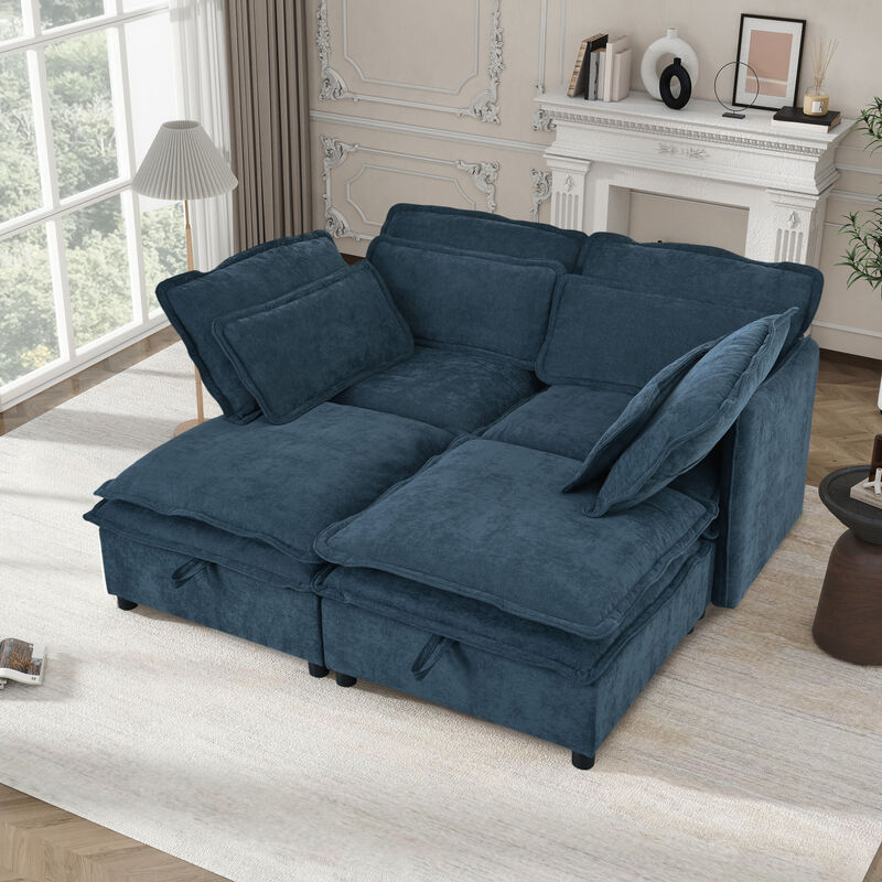 Merax Polyester Double-Layer Cushion Modular Sofa