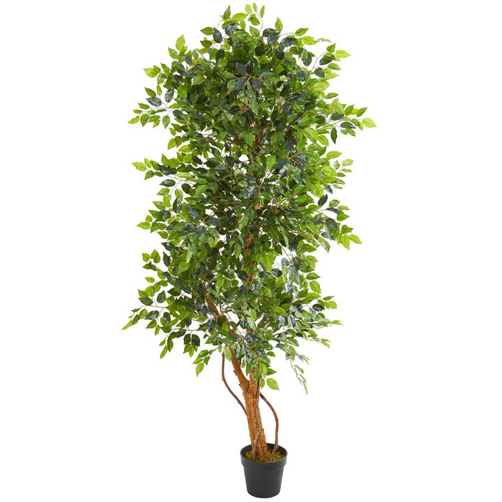 Hivvago 6 Feet Elegant Ficus Artificial Tree