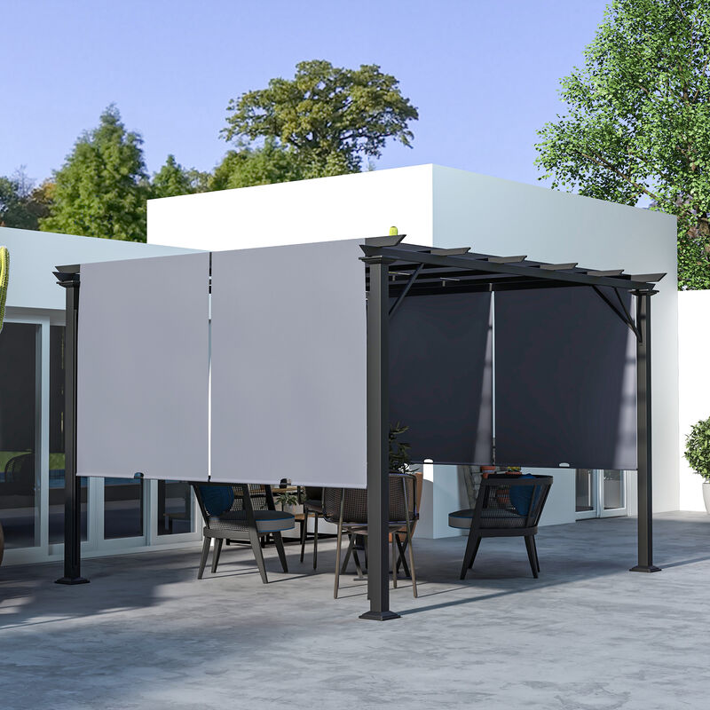Deck & Backyard 12' x 10' Cabana w/ Steel Frame with Stakes & Unique Design