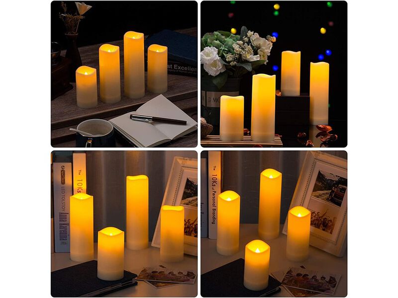 YOROXRG 12 Pack Flameless Candles Battery Operated Waterproof Led Candles
