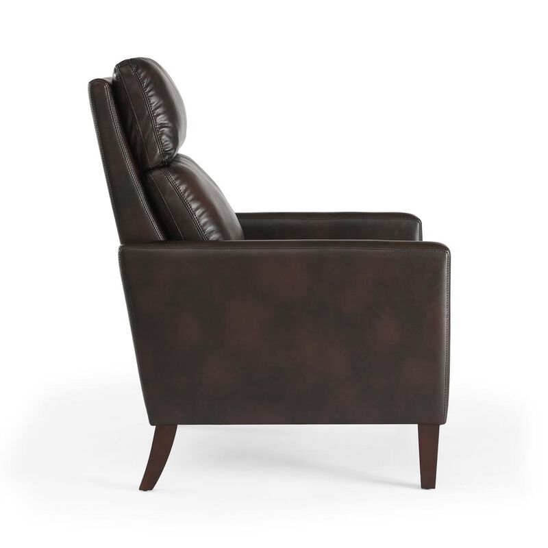 Comfort Pointe Vicente Burnished Brown Faux Leather Push Back Recliner