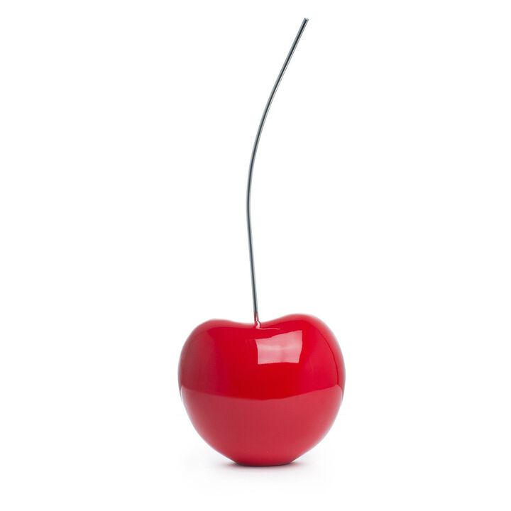 Cherry Sculpture Bright Red Resin Handmade 25" Tall