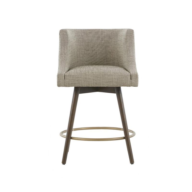 Belen Kox Grey Tweed Swivel Counter Stool, Belen Kox