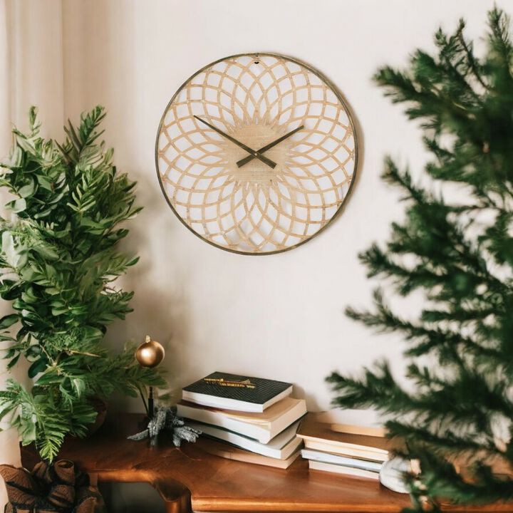 Wall Clock 23.75"D MDF/Iron