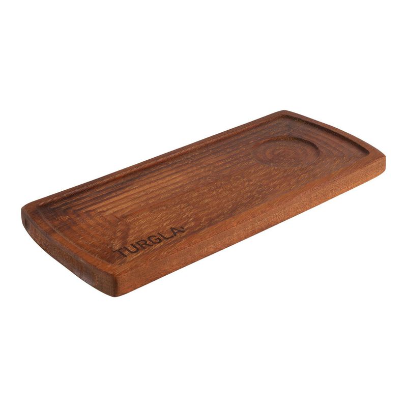 Wood 13.75" x 6" Rectangular Brown Wood Serving