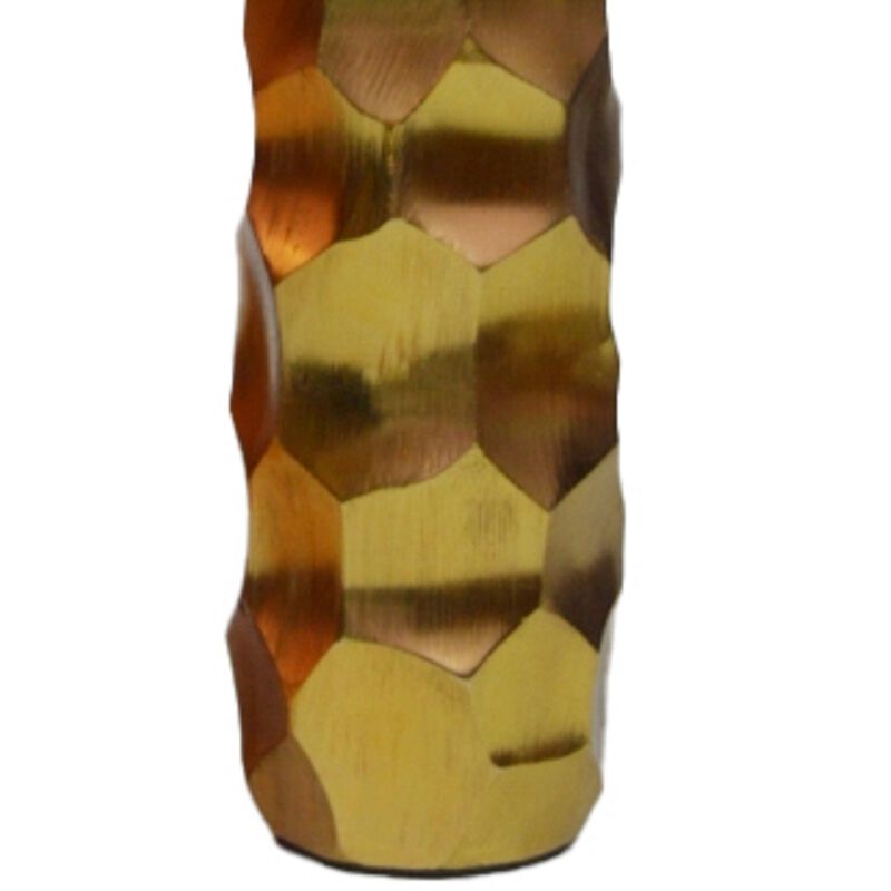 Set of 3 Decorative Modern Metal Honeycomb Design Table Flower Vase for Dining Room, Living Room Bedroom, or Wedding