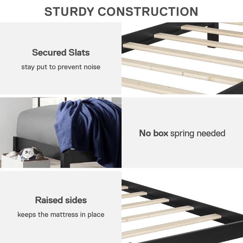 DHP Braylon Twin Bed, Black